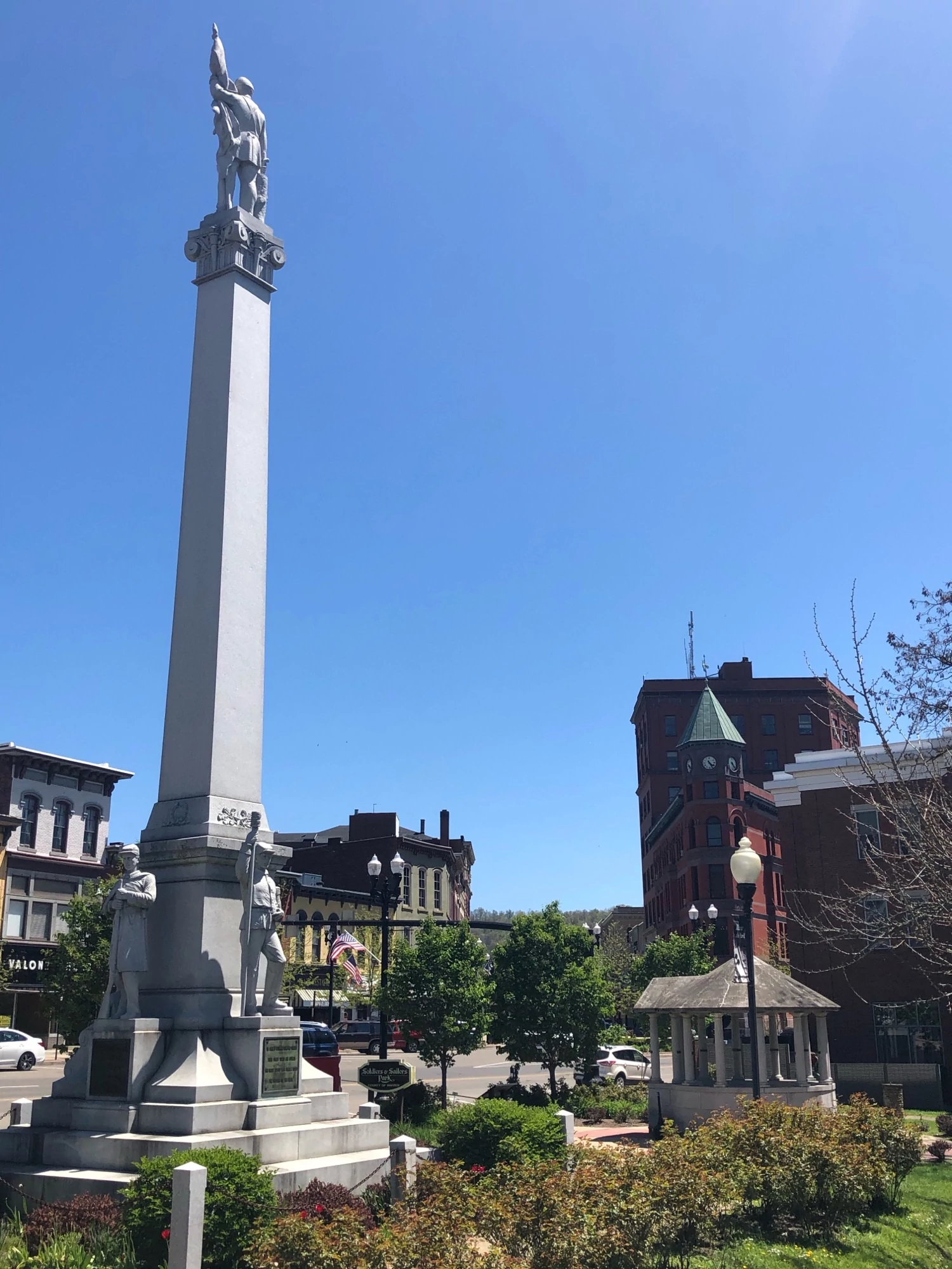 The Senior Helpers Warren Office in the middle of downtown near the Hickory Street Bridge is this small municipal park operated by the City of Warren.  