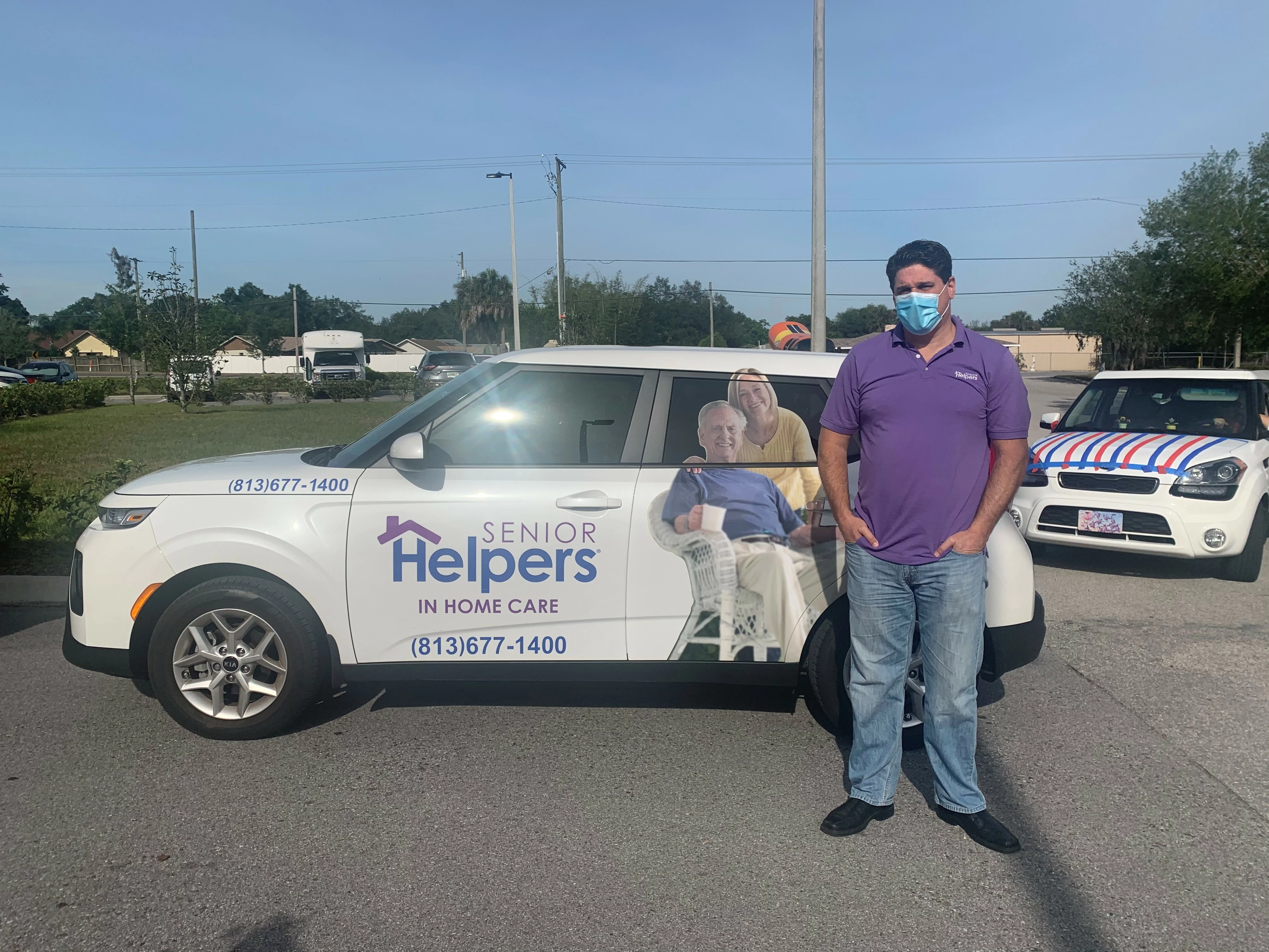 Scott and the Senior Helpers car!