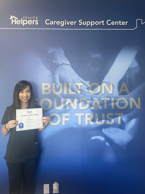 Meet Khahn. Our Caregiver of the month for May. Khahn, a recent Nursing School Graduate, is highly skilled, extremely dependable, and is a wonderful human being. Her clients love her and we are fortunate to have her on our team. Congrats Khahn, on your well deserved Caregiver of The Month recognition. Well done!