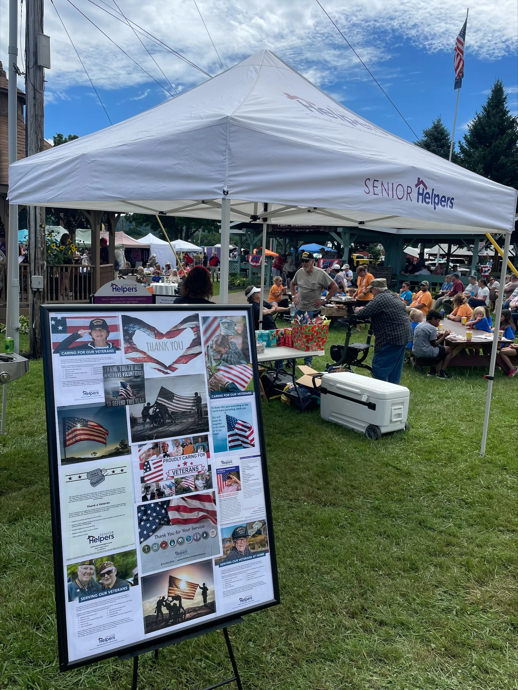 Senior Helpers Erie & Warren Sponsored the Veteran’s Ceremony at the Warren County Fair in Pittsfield, PA.
