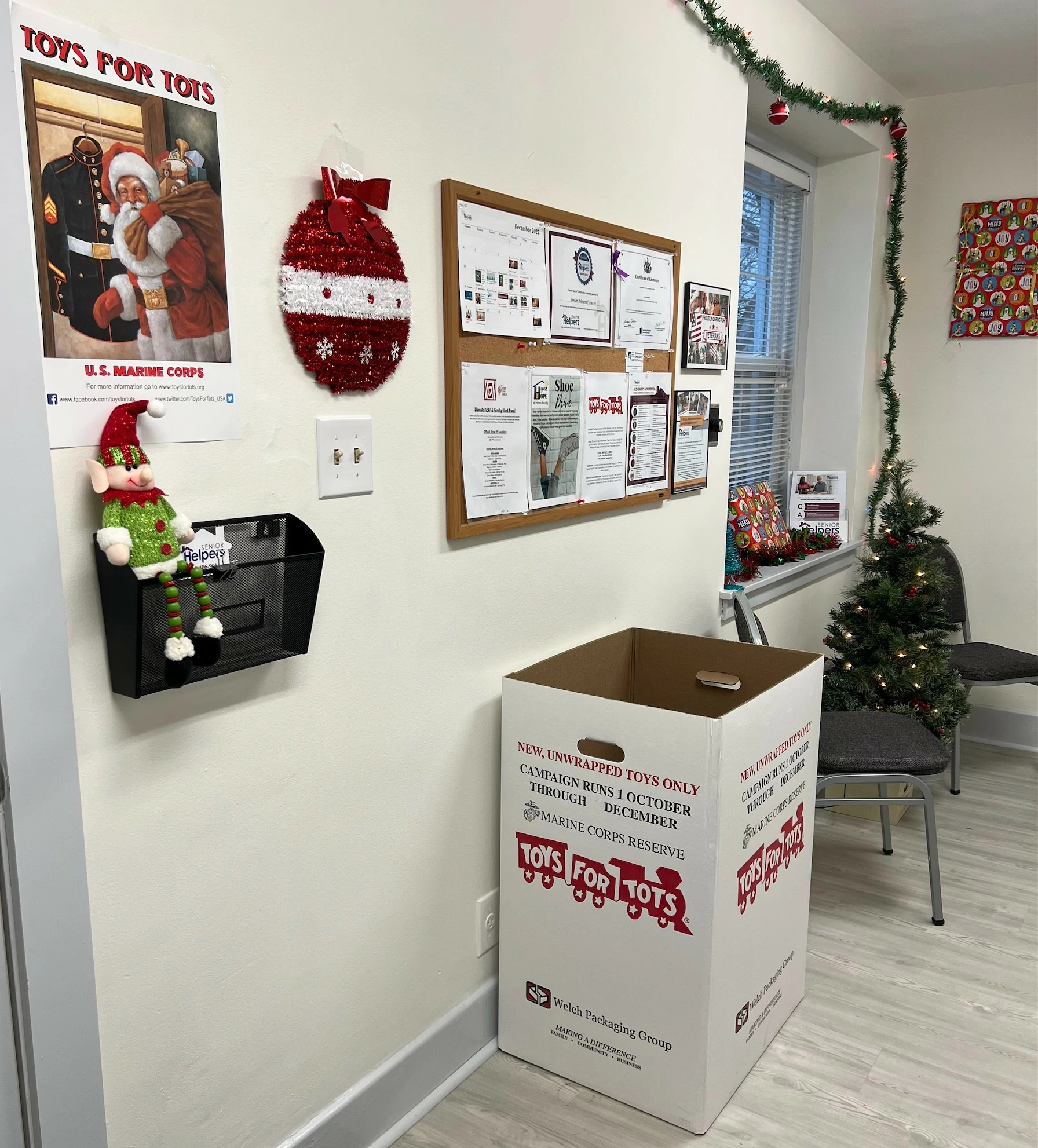 Senior Helpers Warren location is collecting new/unwrapped toys for Toys for Tots this holiday season.