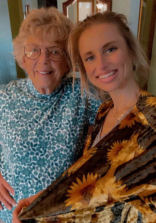 Stacy and Gerry have a mutual love for sunflowers!