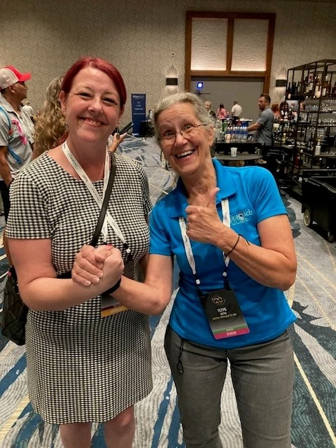 Michelle enjoyed meeting Teepa at the conference!