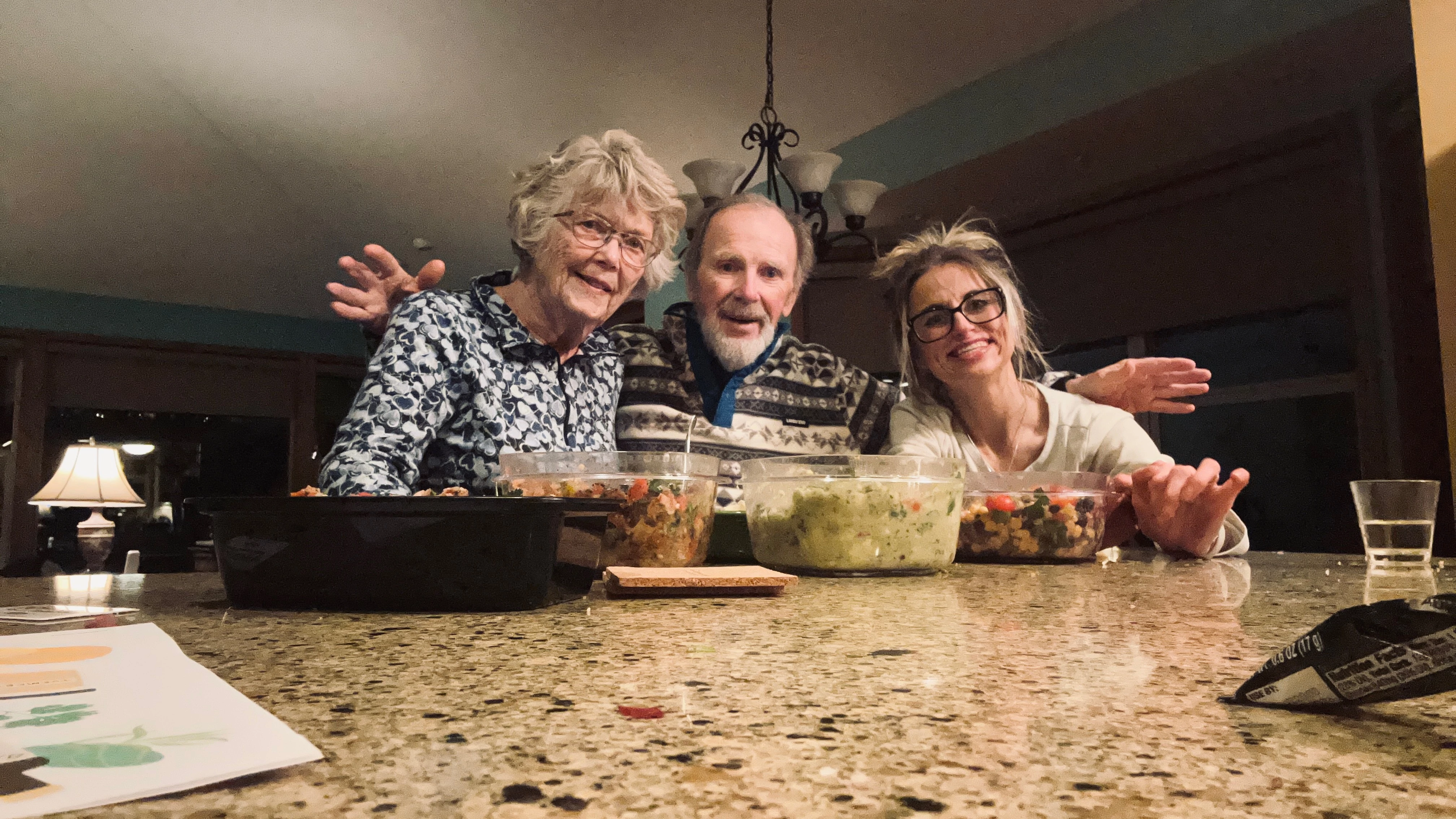 Stacy, Gerry, and Tom had a salsa and taco night! Great company and great food.