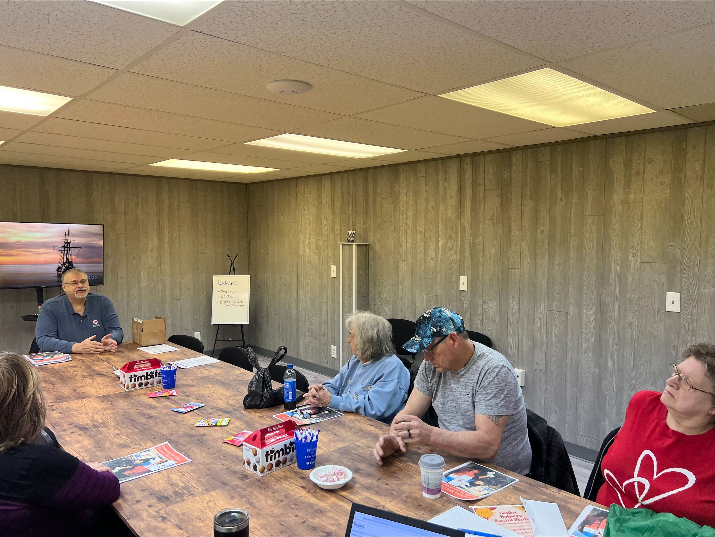 Some of our caregivers met with our local Red Cross to discuss fire safety, medication lists/safety, and more!