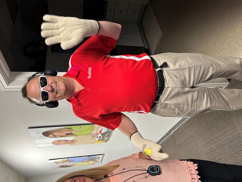 Owners, Paul & Laurie, had the opportunity to visit the Senior Helpers location in Kansas City! They were guided through a Virtual Dementia Tour.