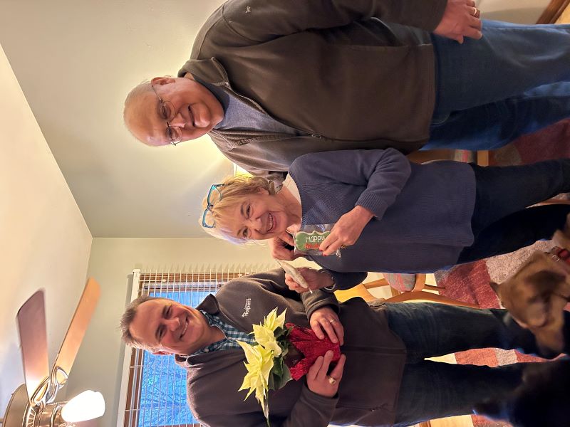 Our owner, Paul, with Philip and his wife. Great time seeing them for the holidays!