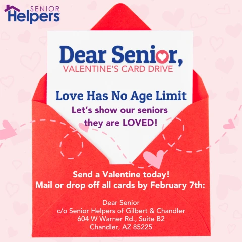 Spread Love with Senior Helpers of Gilbert & Chandler’s 3rd Annual Dear Senior Valentine’s Day Card Drive!