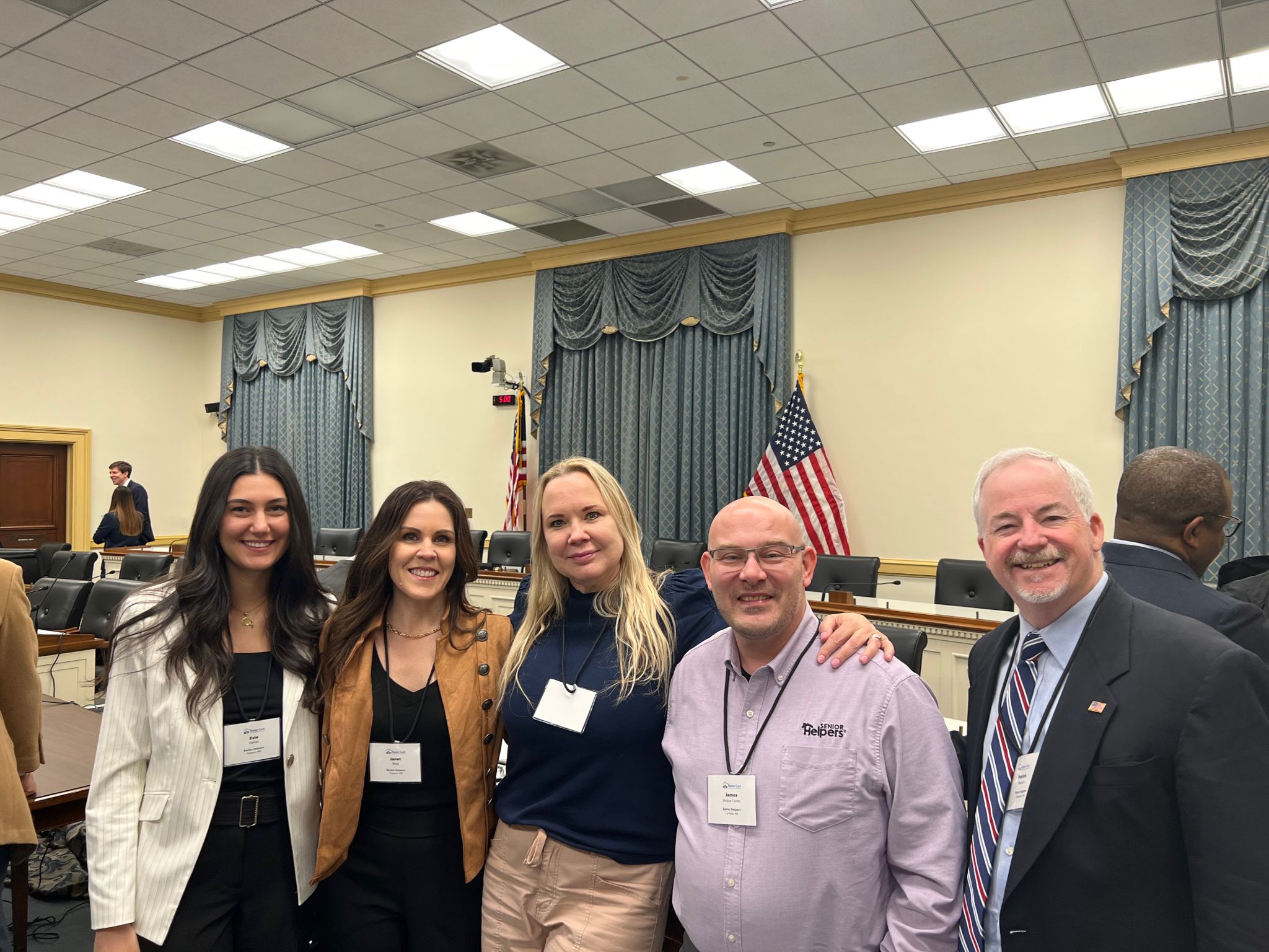 Pat pictured with members of the Senior Helpers Corporate team in Washington, D.C. for HCAOA Advocacy Day—united in support of home care and those who make it possible!