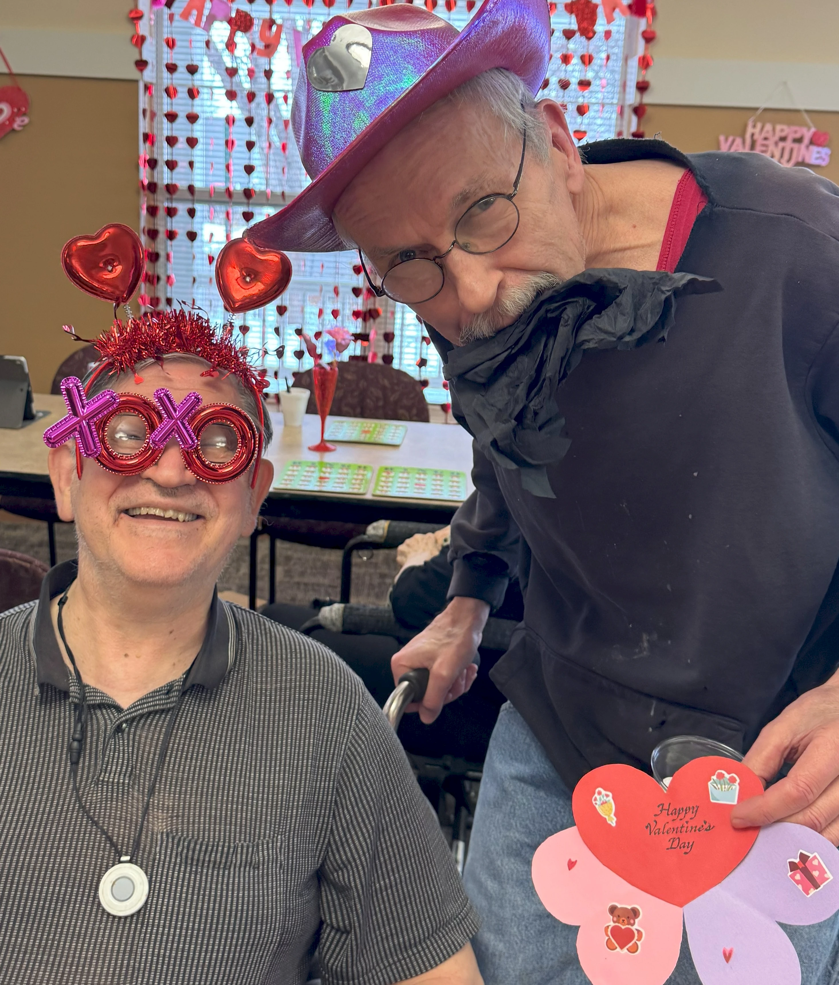 SENIOR VALENTINE PARTY FUN Over 1000 handmade Valentine's cards were delivered to our in-home clients and 16 different senior living locations (skilled nursing, assisted living, hospice, senior centers) in 11 South Metro cities!