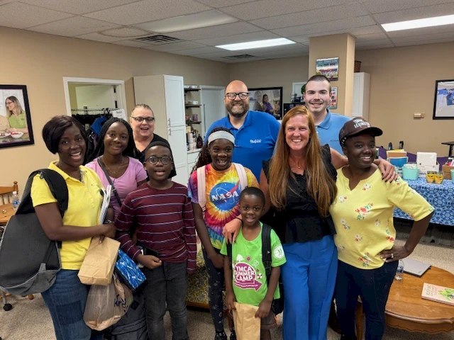 Caregivers and clients were invited to enjoy tacos and ice cream, and anyone with a kid/grandkid was encouraged to bring them and pick up free school supplies!