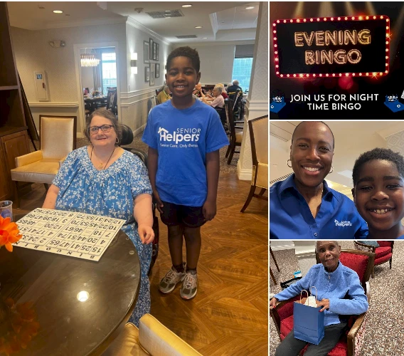 Bingo night at Brighton Gardens of West Orange with my favorite Senior Helper!