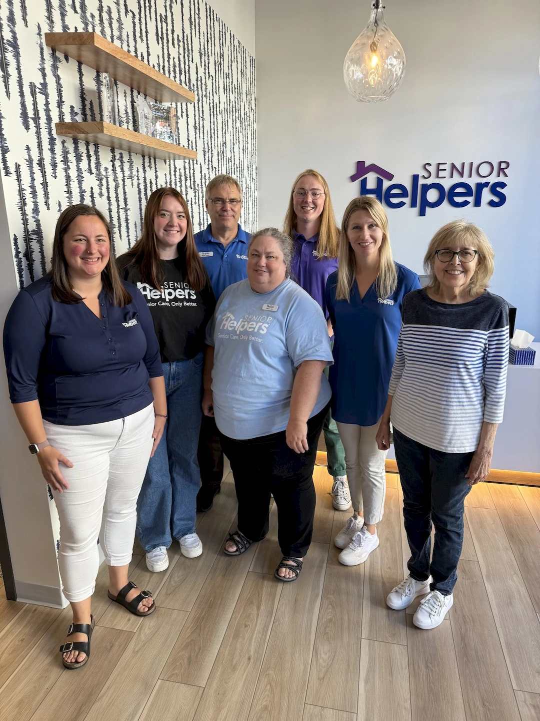 2025 Senior Helpers South Metro Staff: Allison, Grace, Steve, Sherri, Alden, Toni and Marylou. (missing Carrie)